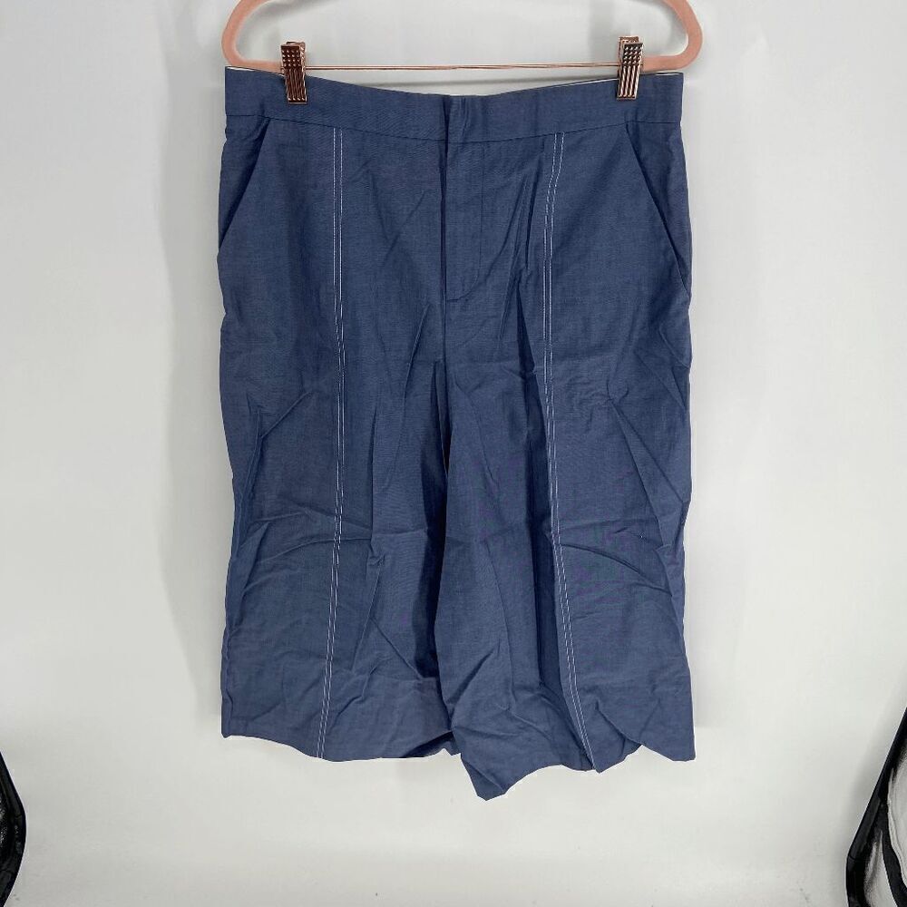 Raoul Culotte Womens Blueberry Denim Blue New Cropped Wide Leg Trouser Pant 10